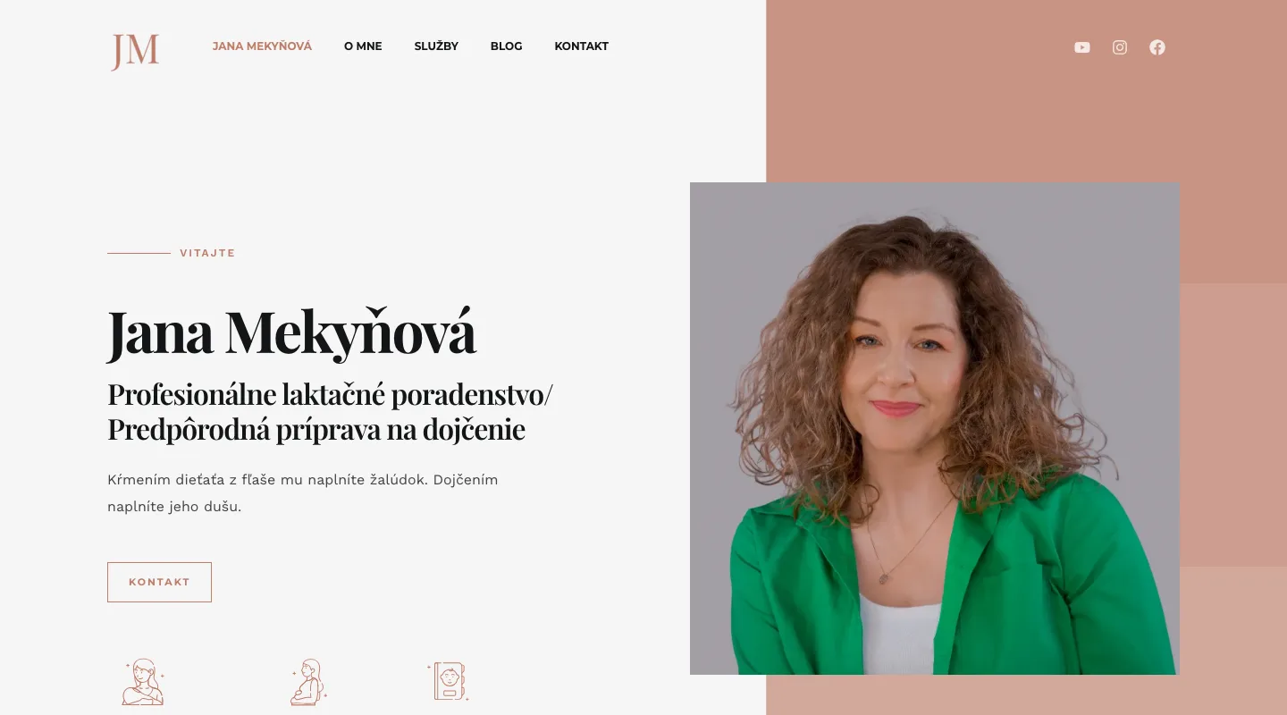 mekynova.sk, ukážka webu