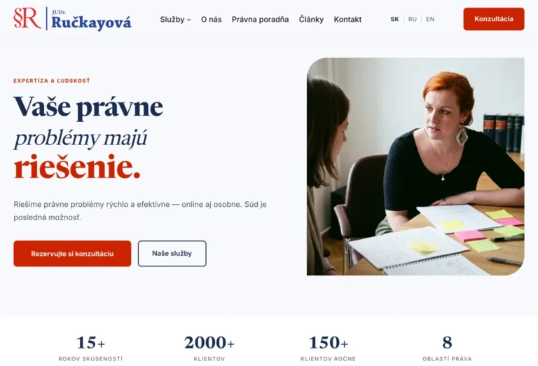 akr.sk, ukážka webu