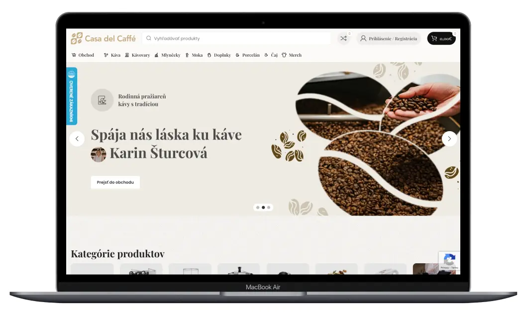 casadelcaffe.sk — ukážka webu (tomarco)