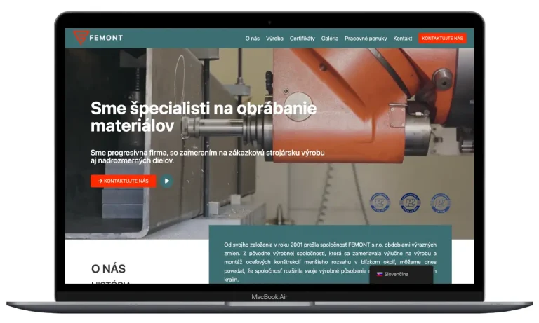 femontsk.com, ukážka webu