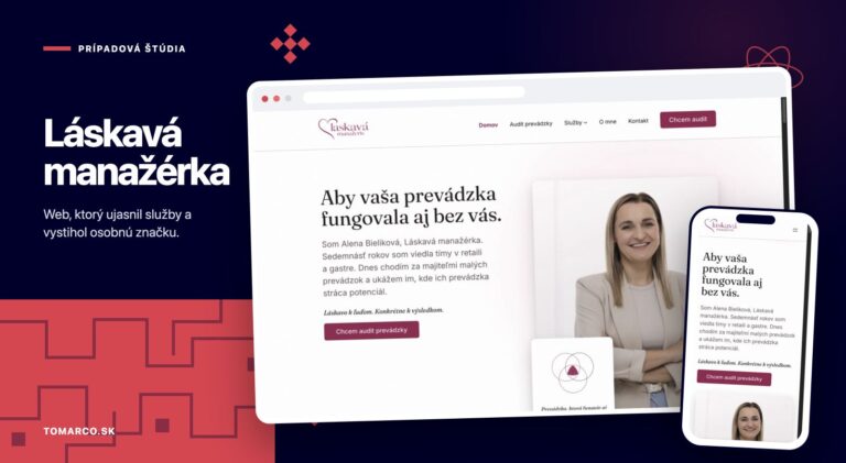 laskavamanazeris.sk, ukážka webu